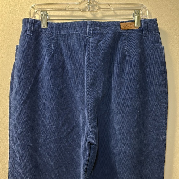 Lauren Ralph Lauren Women’s Blue Cotton Corduroy Tapered Pant Sz 12 - Picture 4 of 5